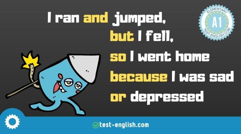 However, although, because, so, and time connectors - Test-English