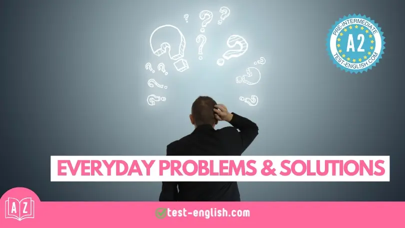 A person scratching their head in confusion, used for an A2 English vocabulary lesson on everyday problems and solutions.
