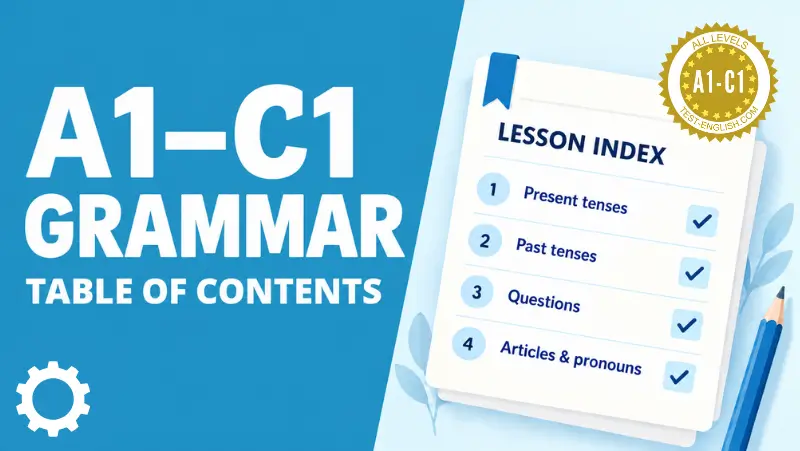 A1–C1 Grammar – Table of Contents
